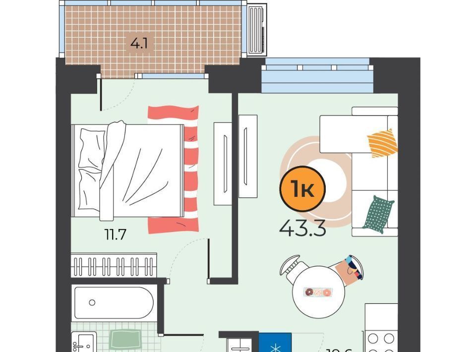 квартира г Тюмень р-н Восточный ул Мельникайте 145к/2 фото 1