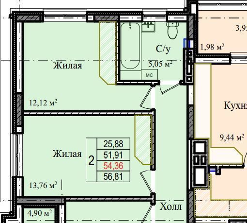 квартира р-н Гурьевский п Васильково Весенний жилой комплекс фото 1