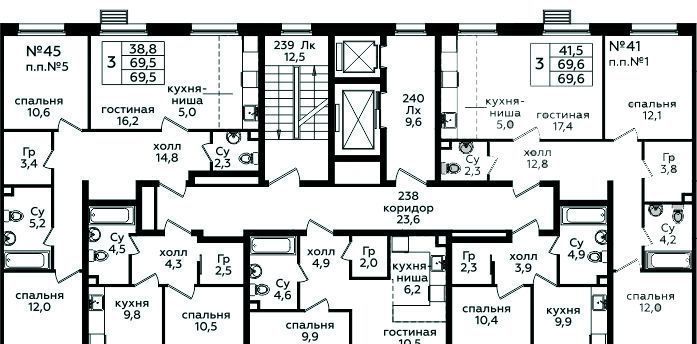 квартира г Москва п Сосенское д Столбово метро Коммунарка Эко Бунино ЖК, к 10-11 фото 2