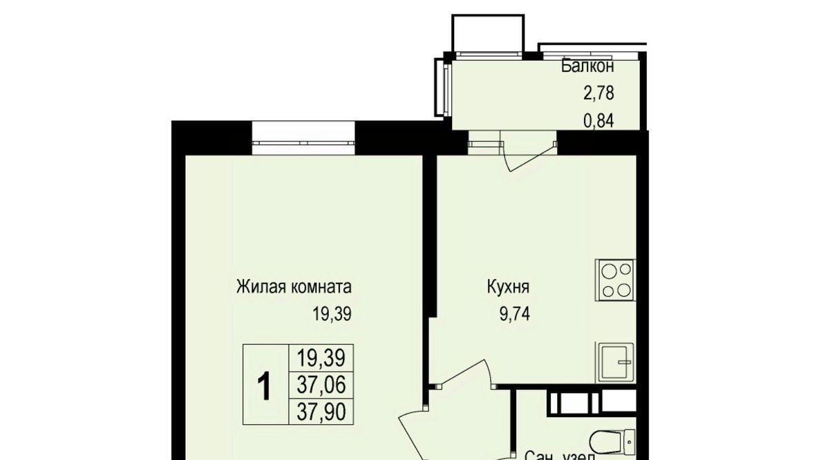 квартира г Подольск д Борисовка Жилой Новая Щербинка кв-л, Силикатная, 18 фото 1