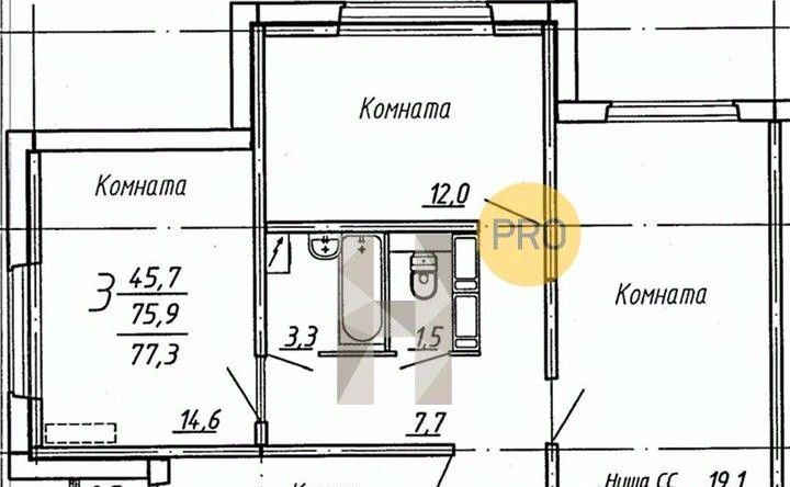 квартира г Воронеж р-н Железнодорожный ул Маршала Одинцова 25б/7 фото 2