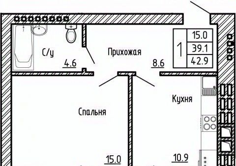 квартира р-н Рамонский с Ямное ул Генерала Круковского 2 фото 1