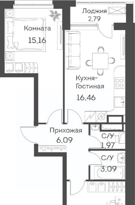 квартира г Москва метро Юго-Восточная метро Нижегородская Нижегородский ЖК Аквилон Бисайд ао, Нижегородский район муниципальный район фото 1