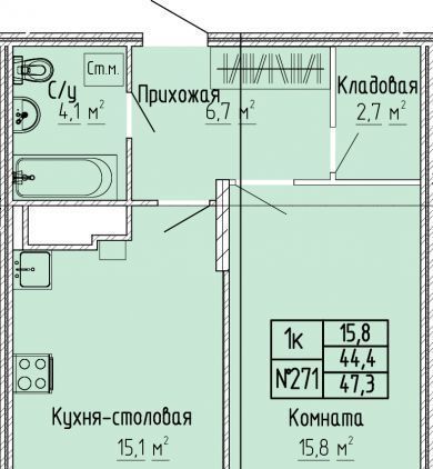 квартира г Тверь р-н Московский ЖК «Атлант» фото 1