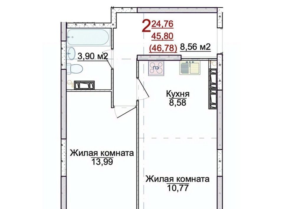 квартира г Ярославль р-н Фрунзенский ЖК «АЭРОПАРК» фото 1