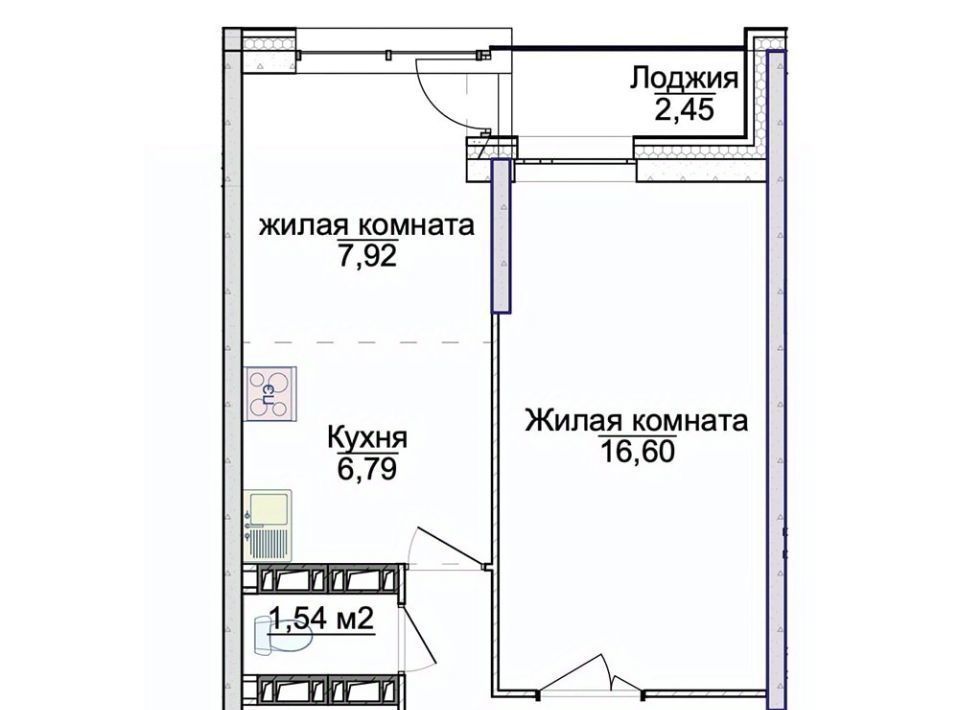 квартира г Ярославль р-н Фрунзенский ЖК «АЭРОПАРК» фото 1