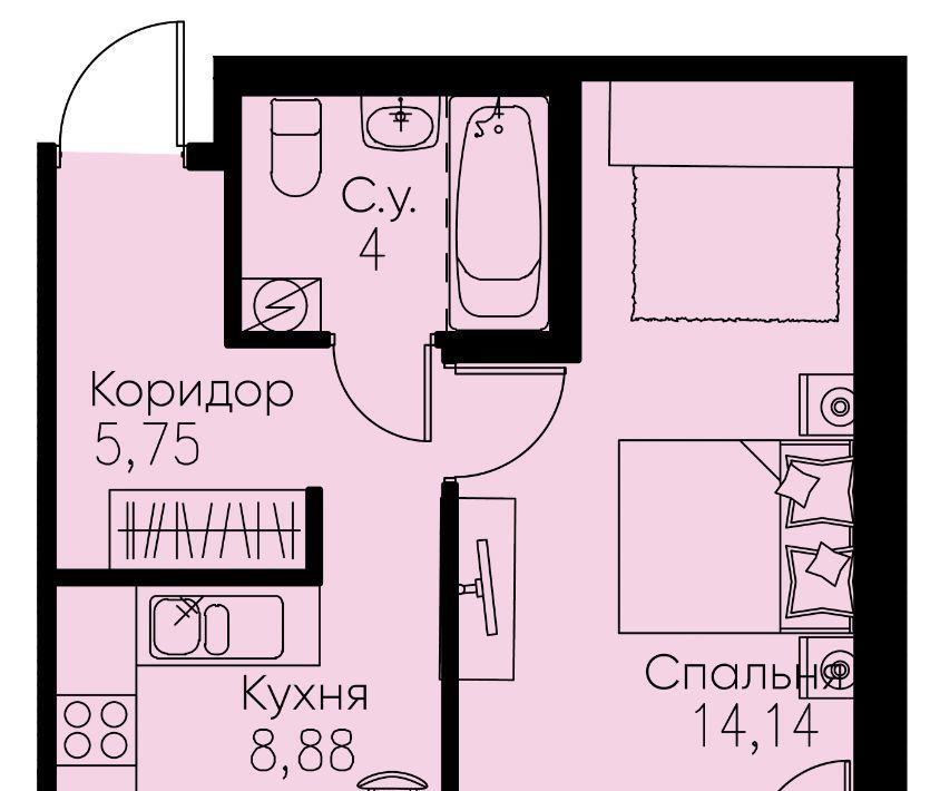 квартира р-н Всеволожский г Кудрово ЖК Айди Кудрово 4 Улица Дыбенко, Заневское городское поселение фото 1