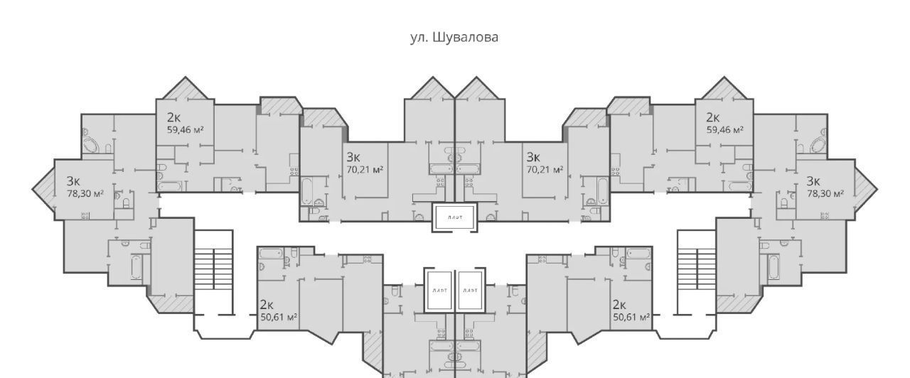 квартира р-н Всеволожский г Мурино ул Шувалова 34 Девяткино фото 3