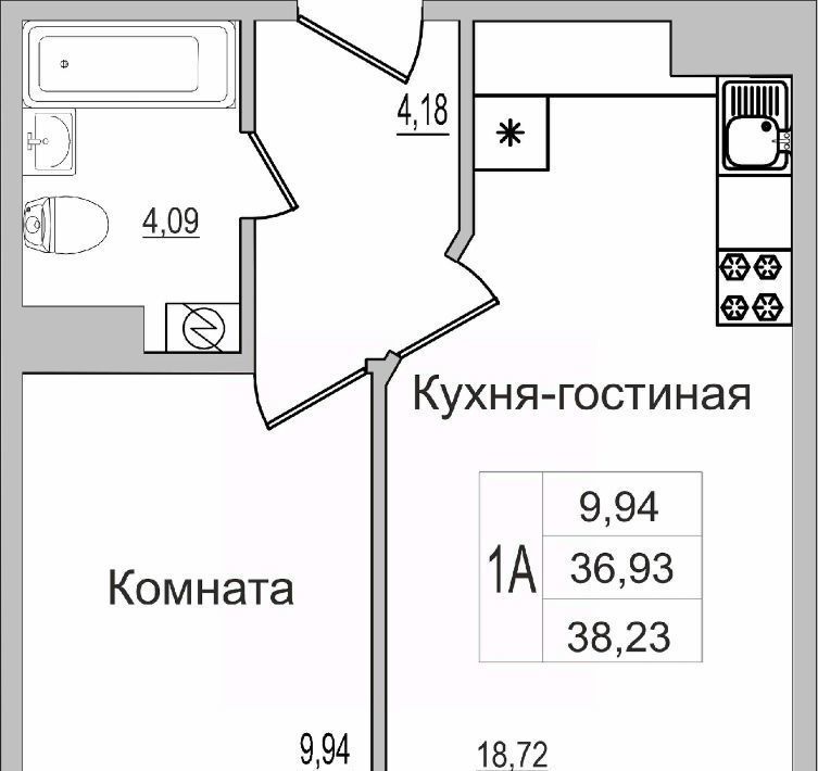 квартира р-н Псковский д Борисовичи ул Героя России Досягаева 1 Завеличенская волость фото 1