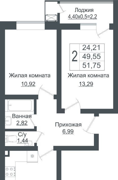 квартира г Краснодар р-н Прикубанский ул Западный Обход 39/1к 1 фото 1