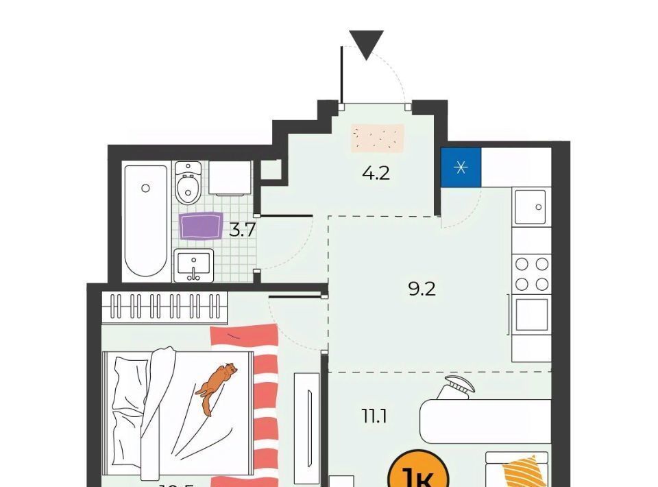 квартира г Тюмень р-н Восточный ул Мельникайте 151к/3 фото 1