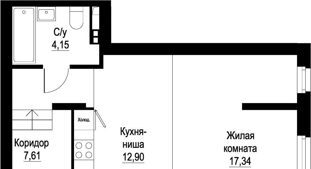 квартира г Екатеринбург р-н Чкаловский Солнечный Ботаническая б-р Золотистый 11 фото 1