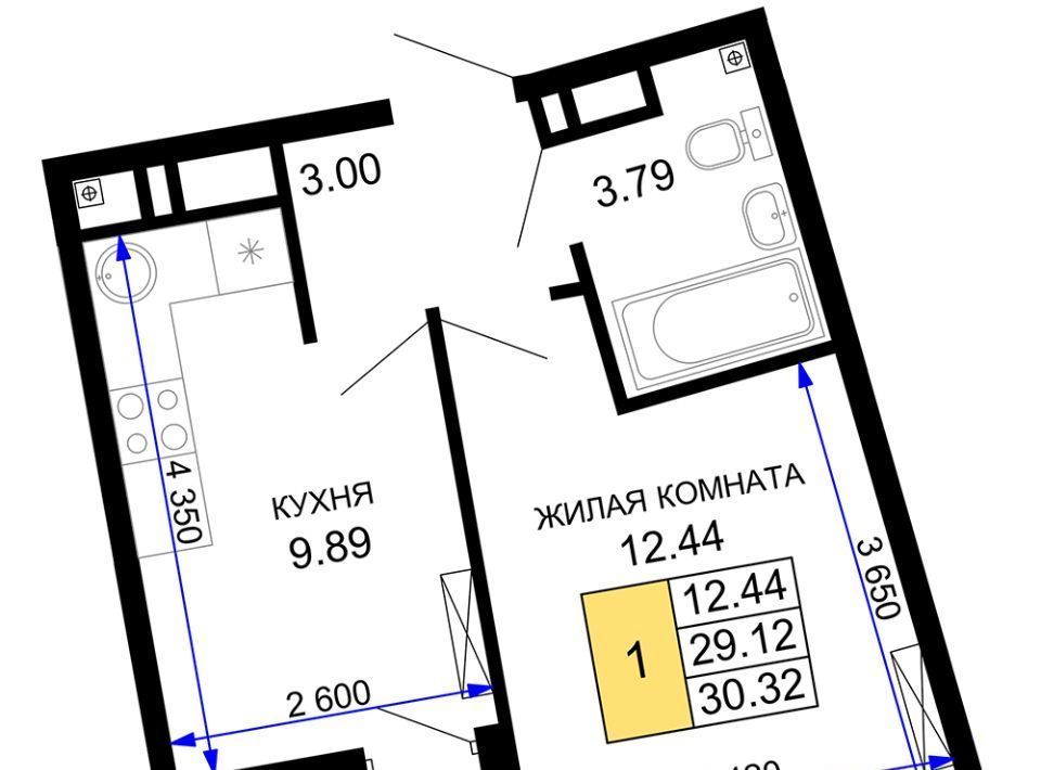 квартира г Краснодар р-н Центральный ул Новая ЖК Фонтаны 78 с 2 фото 1