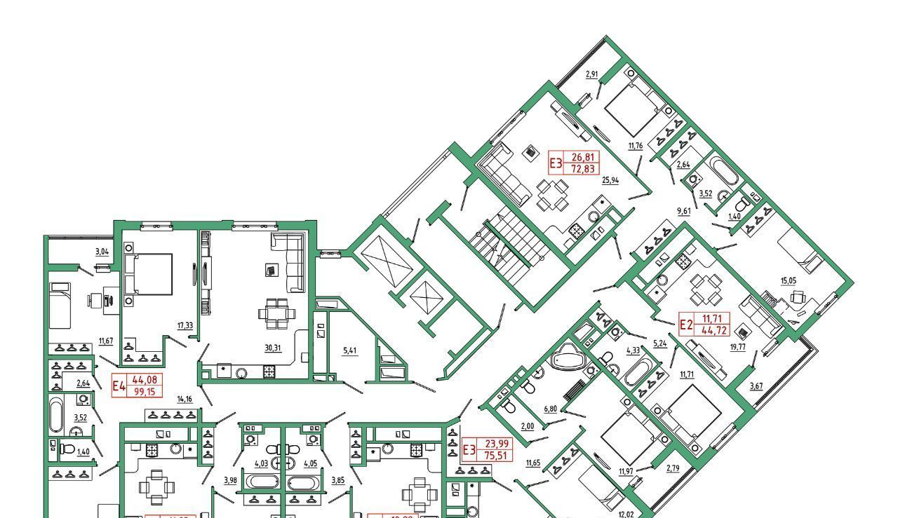 квартира г Рязань р-н Железнодорожный ш Московское 2 фото 3