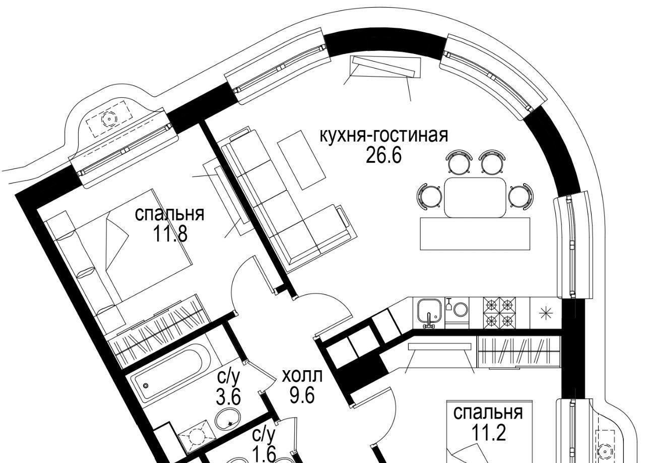 квартира г Москва метро Электрозаводская Басманный наб Семеновская 3 фото 1