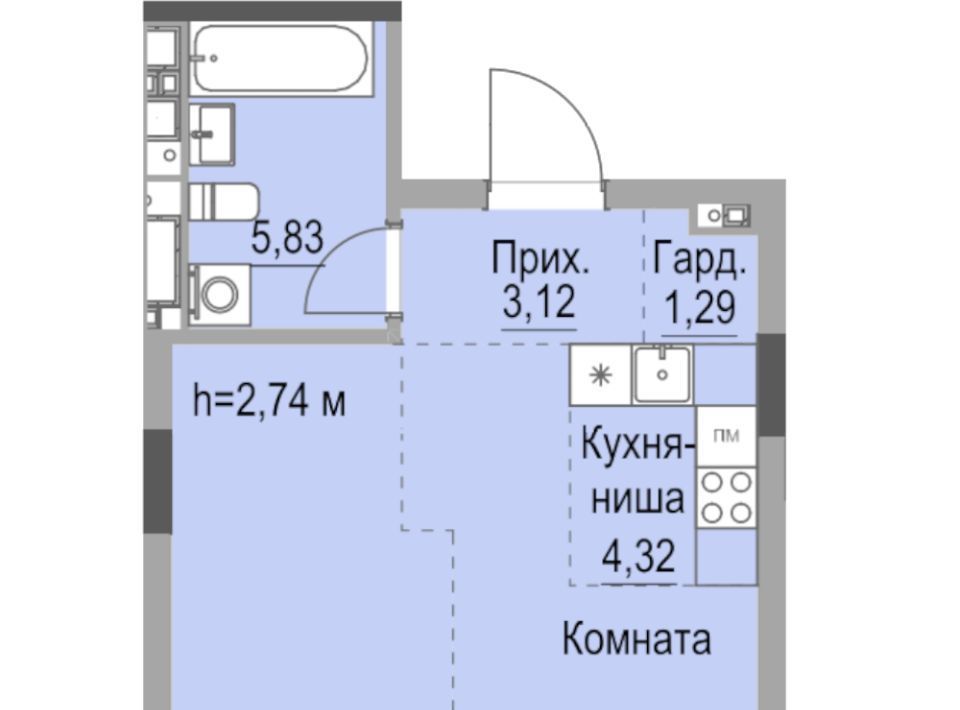 квартира г Ижевск р-н Октябрьский ул Лихвинцева 17 фото 1