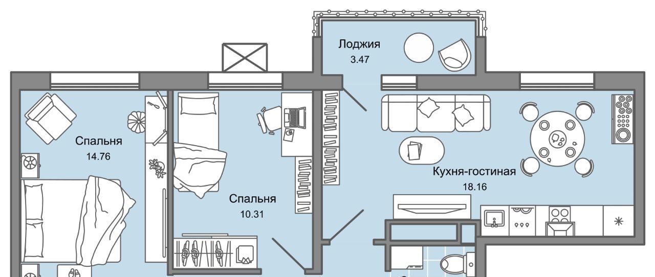 квартира г Ульяновск р-н Заволжский Новый Город ЖК Юлла 10-й кв-л фото 1