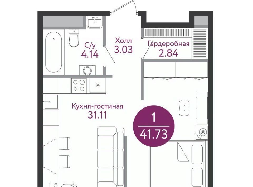 квартира г Москва п Десеновское метро Коммунарка ул 1-я Ватутинская 12с/4 фото 1