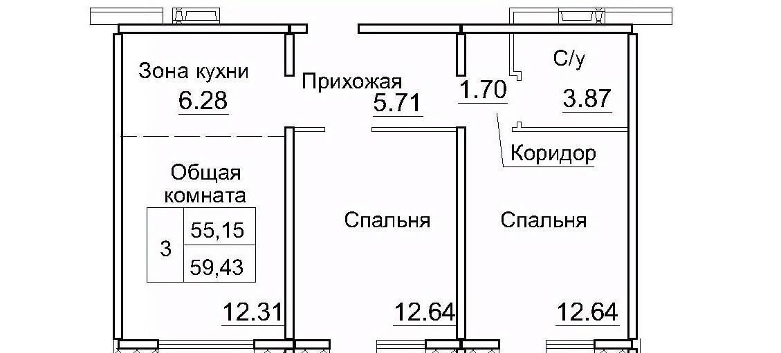 квартира р-н Новосибирский рп Краснообск мкр 3 12а Площадь Маркса фото 1