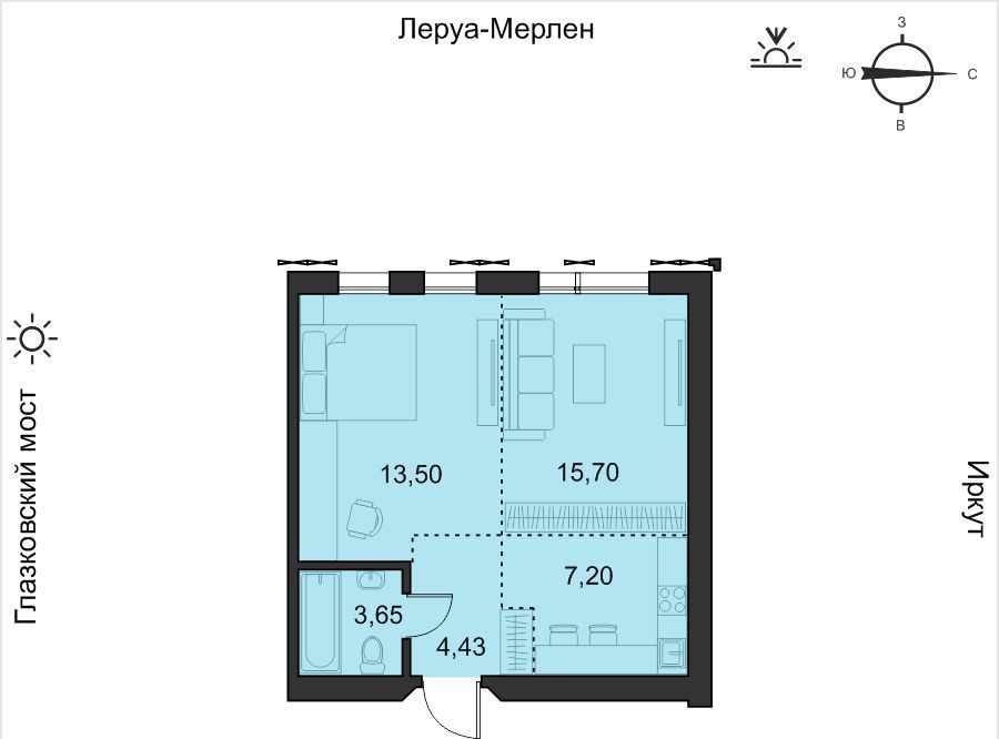 квартира г Иркутск р-н Свердловский ул Набережная Иркута 21/1 Затон кв-л фото 1