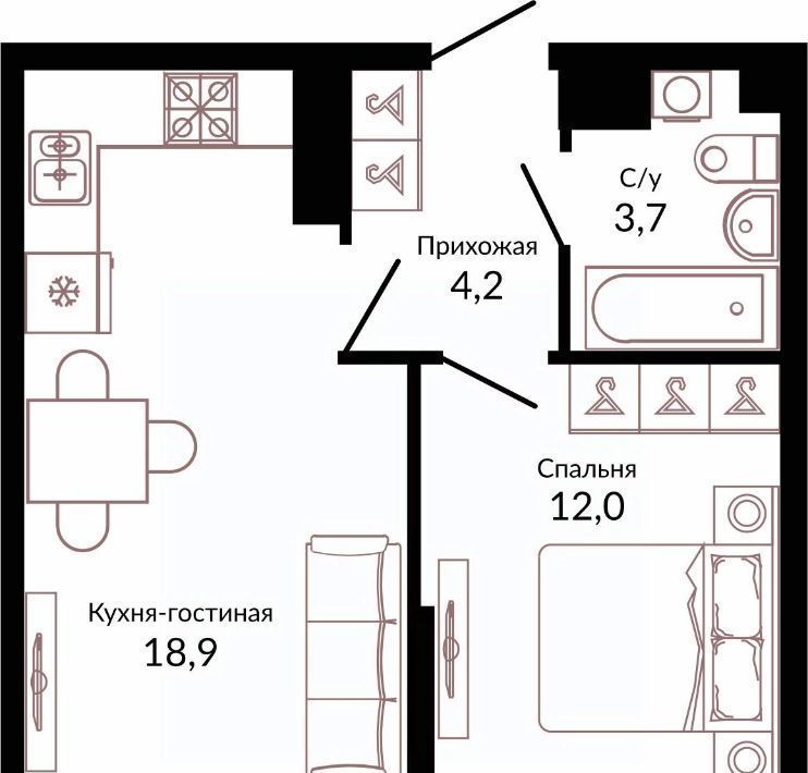 квартира г Краснодар р-н Прикубанский ш. Ближний Западный Обход, 2к 3 фото 4