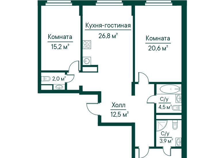 квартира г Самара р-н Октябрьский Российская ЖК Грин Ривер фото 1