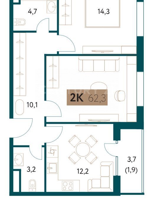 квартира г Москва метро Раменки район Раменки ул Винницкая 8к/1 фото 1