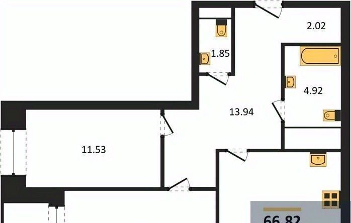 квартира г Воронеж р-н Ленинский ул Кривошеина 13/14 фото 1