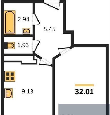 квартира г Воронеж р-н Советский ул 9 Января 233/40 фото 1