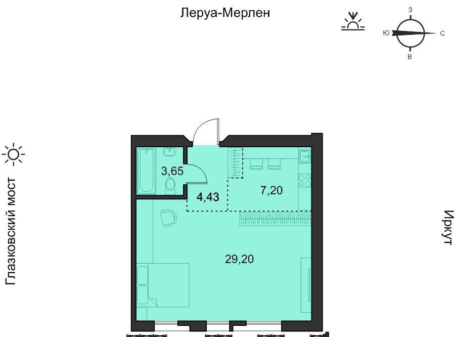 квартира г Иркутск р-н Свердловский ул Набережная Иркута 23 Затон кв-л фото 1