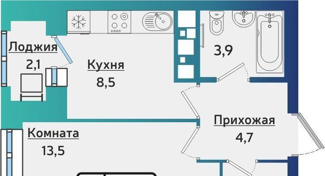 квартира р-н Индустриальный 10-й микрорайон Культбаза 1 жилрайон фото