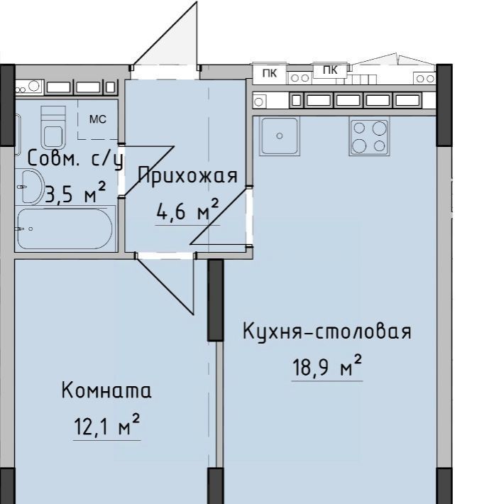 квартира г Ижевск р-н Октябрьский ул Холмогорова 89 фото 1