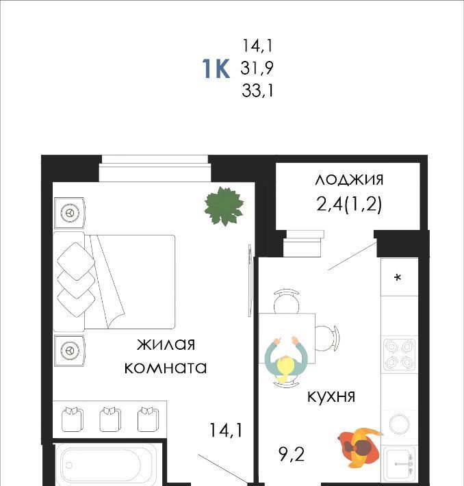 квартира г Пермь р-н Мотовилихинский ул Кузнецкая 43в фото 1