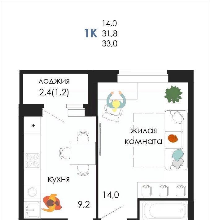 квартира г Пермь р-н Мотовилихинский ул Кузнецкая 43в фото 1