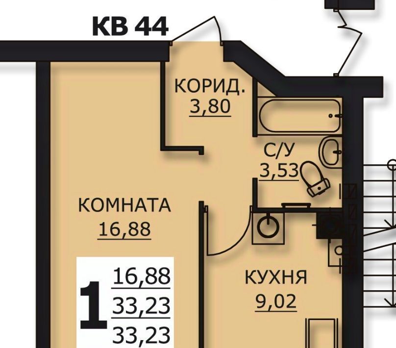 квартира р-н Ивановский д Дерябиха Богданихское с/пос, 76А фото 1