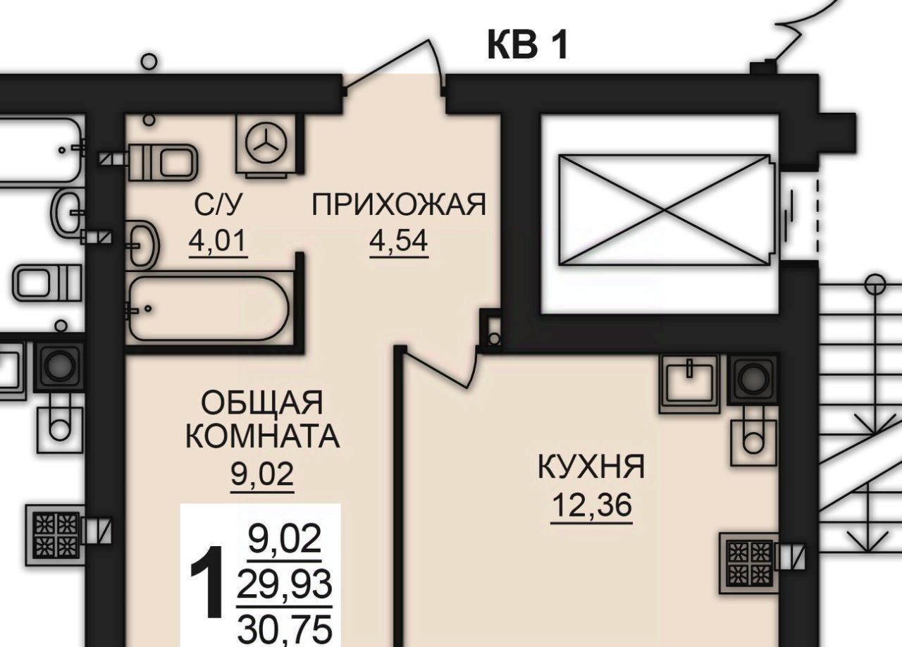 квартира р-н Ивановский д Дерябиха Богданихское с/пос, 80 фото 1