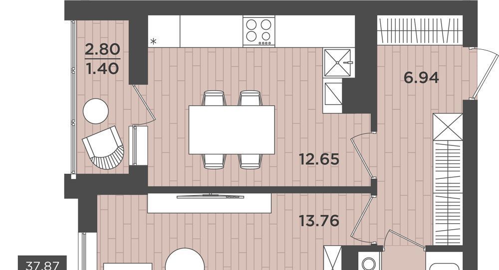 квартира г Калининград р-н Московский ул Интернациональная 18 фото 1