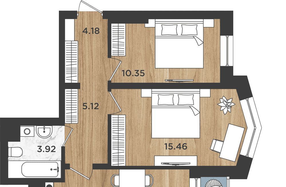 квартира г Калининград р-н Московский ул Батальная 104 фото 1