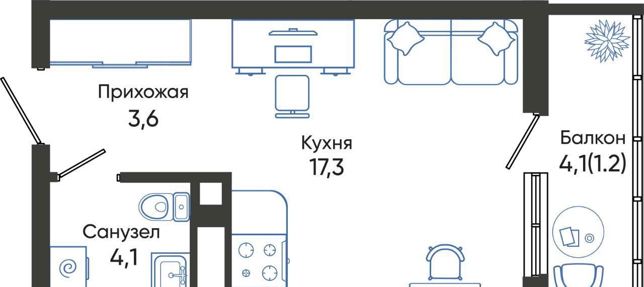 квартира г Новороссийск р-н Центральный ЖК Облака 2 фото 1