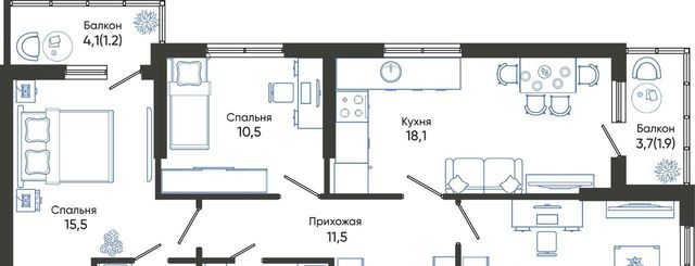 г Новороссийск р-н Центральный ул Куникова 47г ЖК Облака 2 фото