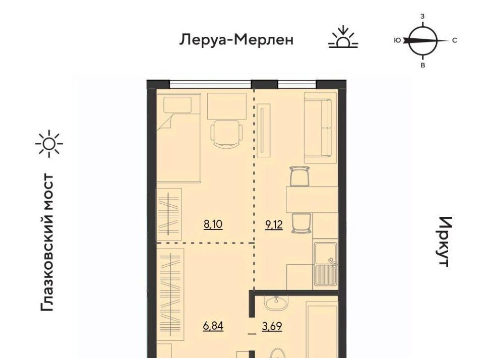 квартира г Иркутск р-н Свердловский ул Набережная Иркута 23 Затон кв-л фото 1