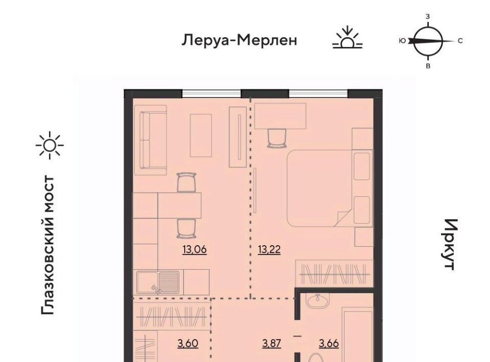 квартира г Иркутск р-н Свердловский ул Набережная Иркута 21/1 Затон кв-л фото 1