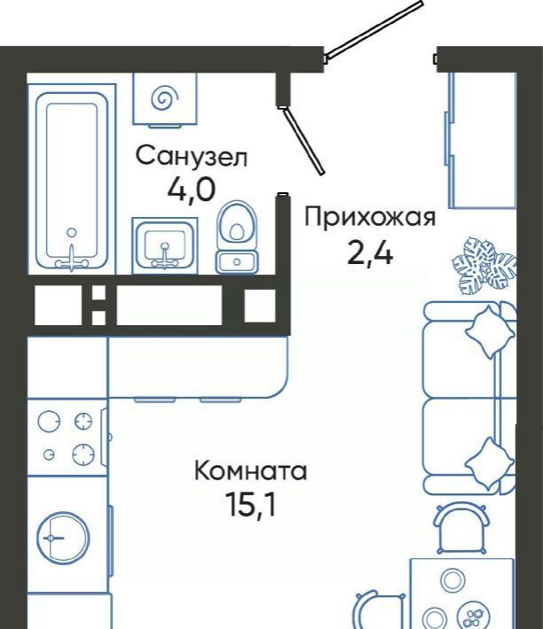 квартира г Новороссийск р-н Центральный ш Мысхакское фото 1