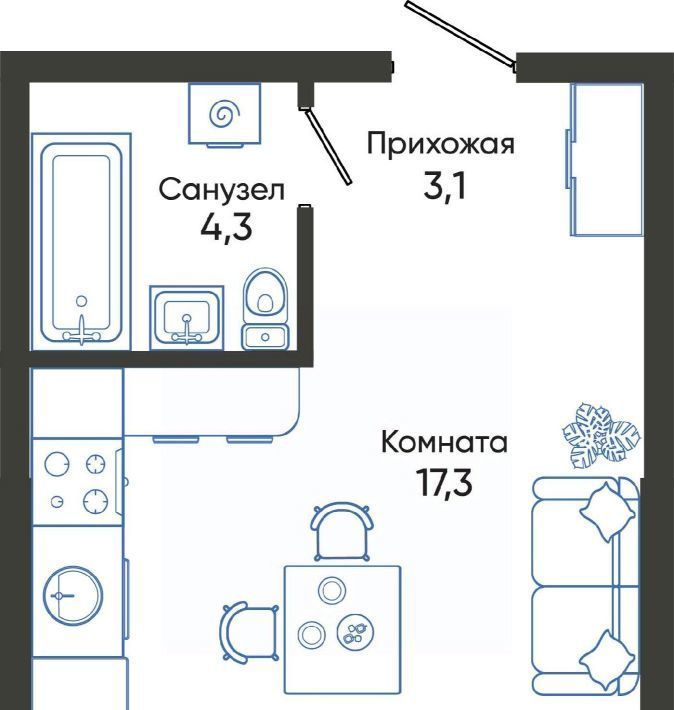 квартира г Новороссийск р-н Центральный ш Мысхакское фото 1