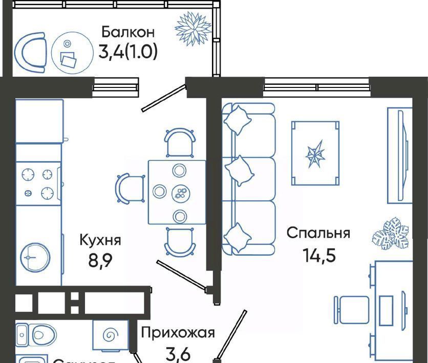 квартира г Новороссийск р-н Центральный ш Мысхакское фото 1