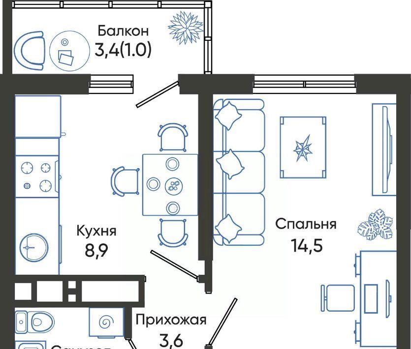 квартира г Новороссийск р-н Центральный ш Мысхакское фото 2