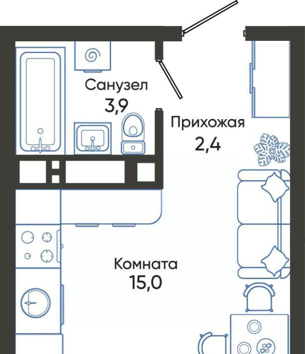 квартира г Новороссийск р-н Центральный ул Куникова 47г ш Мысхакское фото 2