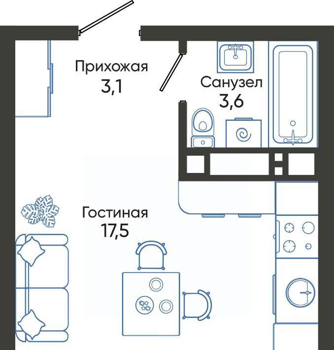 квартира г Новороссийск р-н Центральный ул Куникова 47г ш Мысхакское фото 2