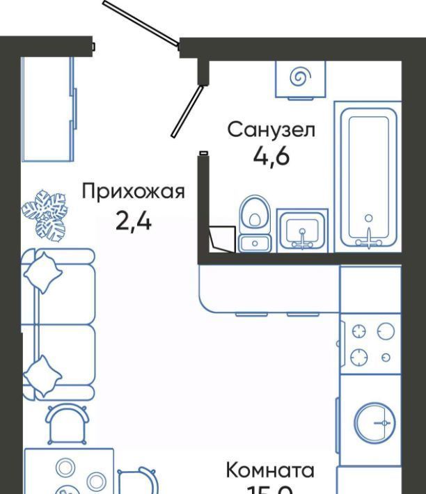 квартира г Новороссийск р-н Центральный ш Мысхакское фото 2