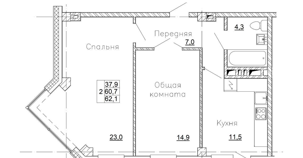 квартира р-н Надеждинский с Вольно-Надеждинское ул Приморская 11 фото 1